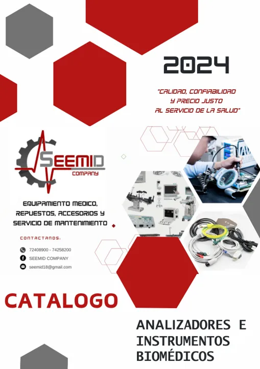 Portada del catálogo de analizadores e instrumentos biomédicos